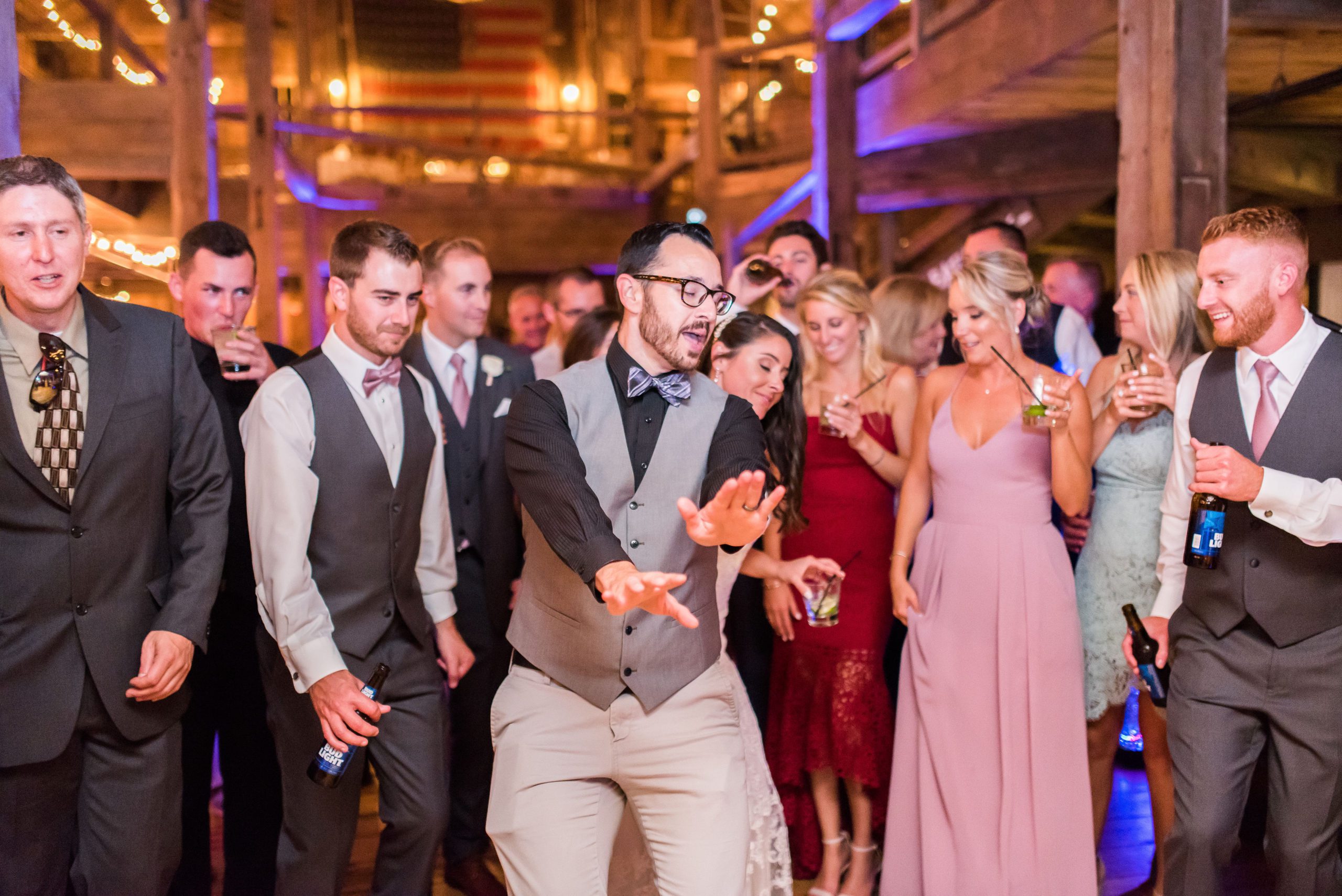 barn wedding dance floor