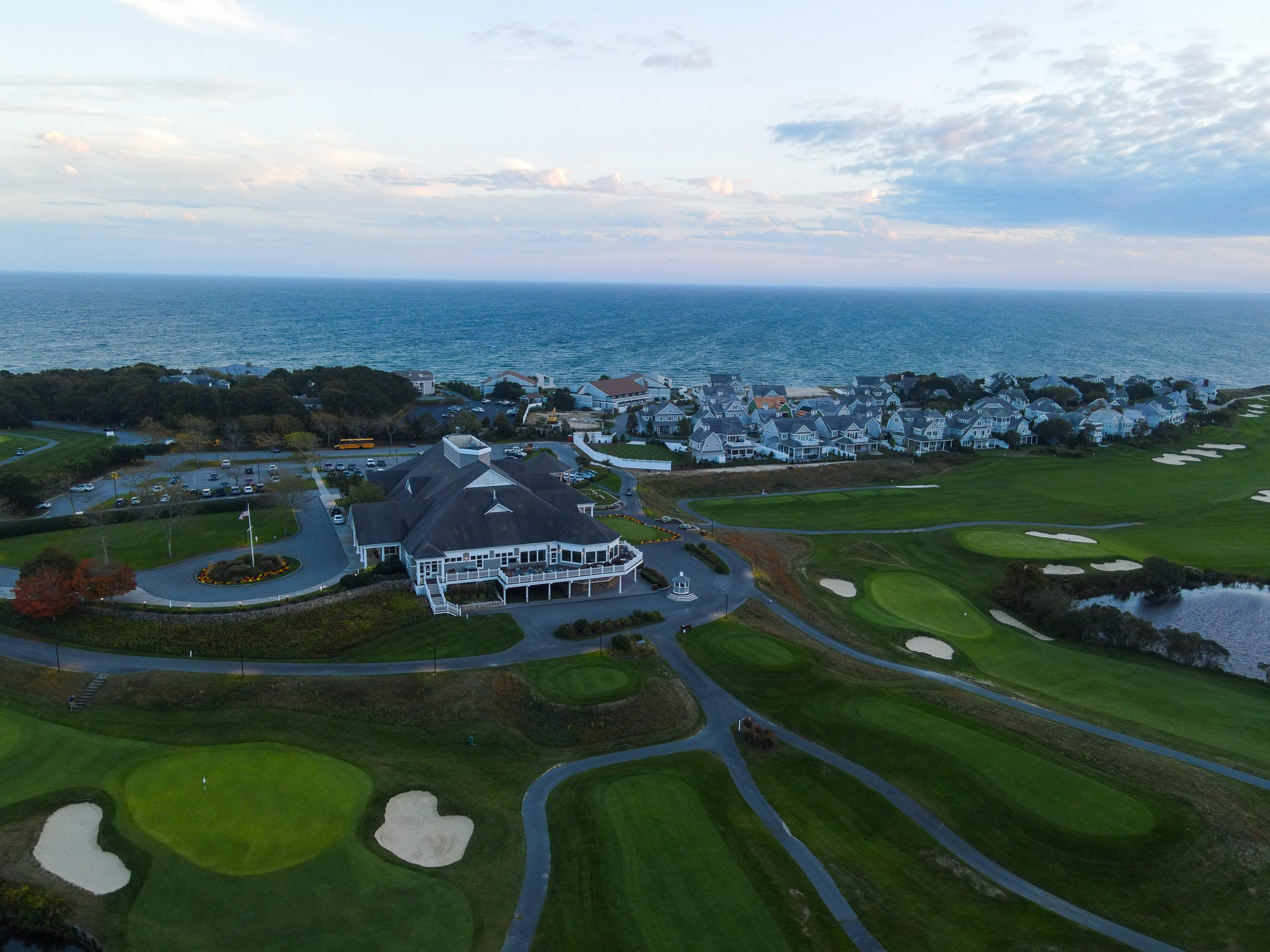 New Seabury golf drone shot