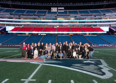 corporate event on field at Gillette Stadium