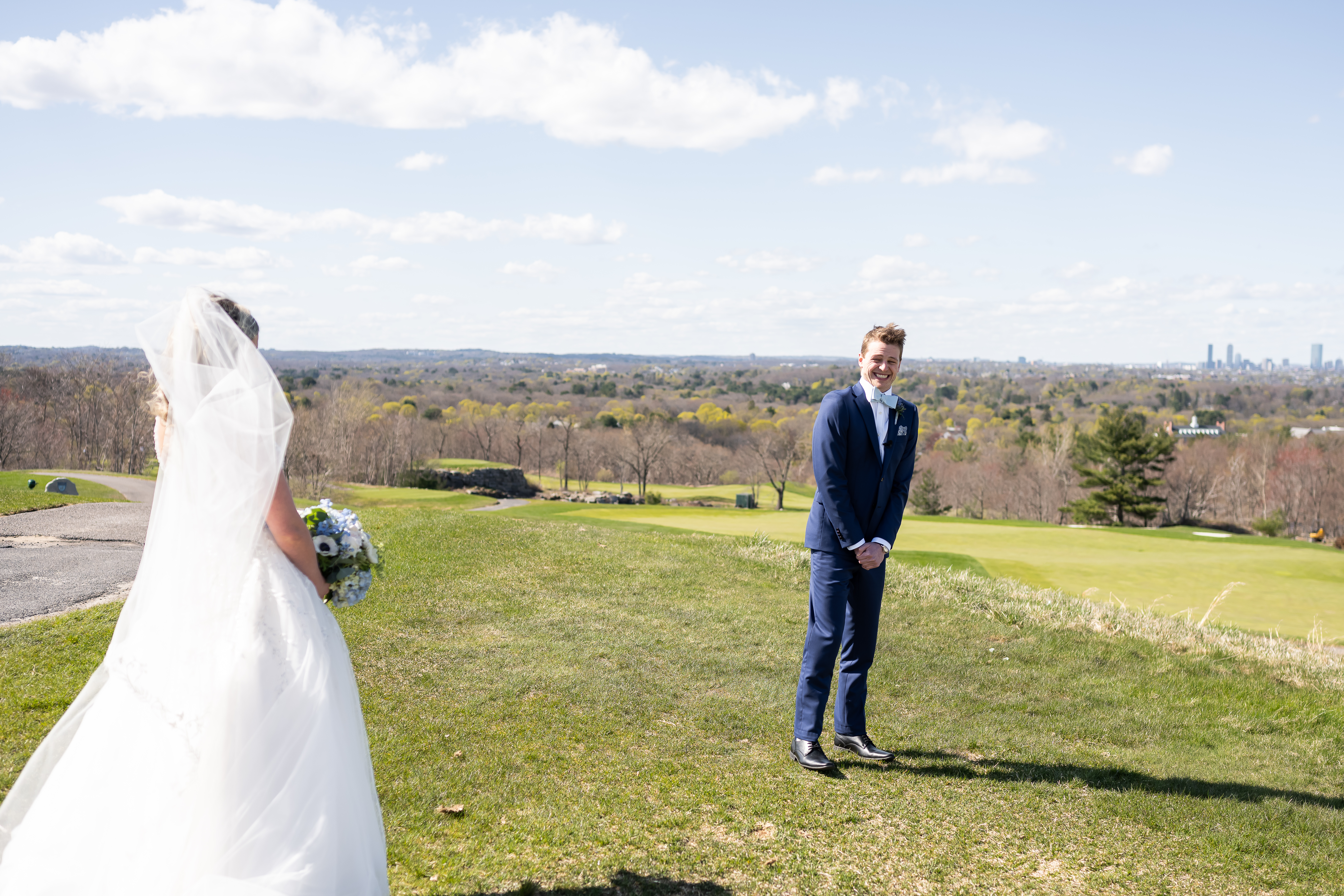 Granite Links Golf Club wedding first look
